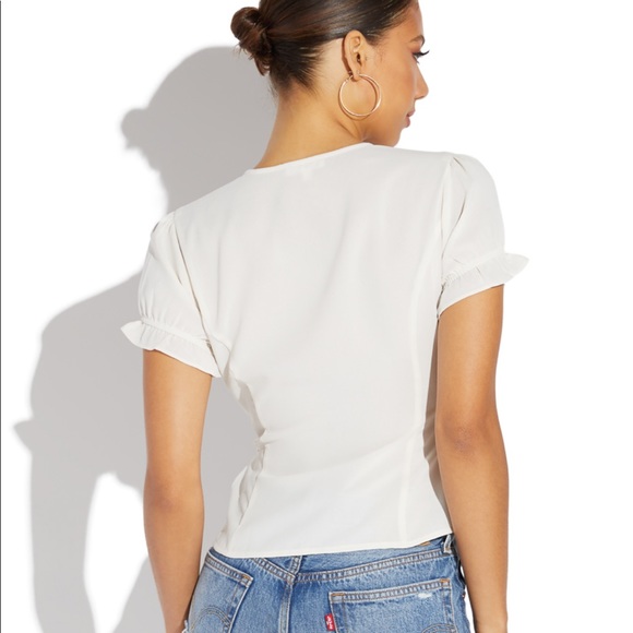 Button Detail Wrap Blouse (NWT) - Picture 2 of 6